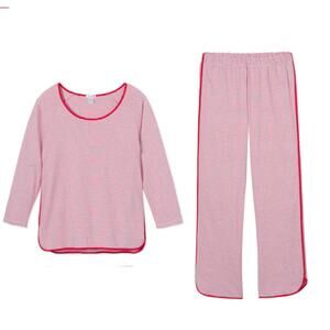 Sold out! Lake Pima Pajama Set Red Voyager Stripe Pima Cotton Two Piece NWOT